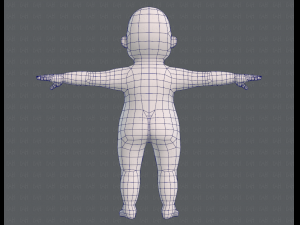 base mesh boy character v06 Model 3D