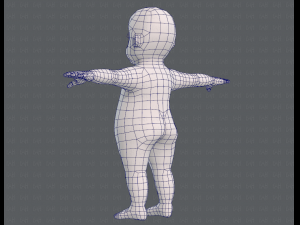 base mesh boy character v06 Model 3D