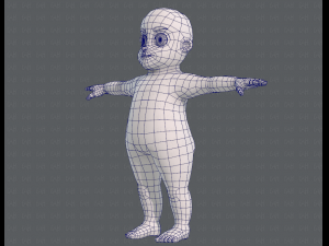 base mesh boy character v06 Model 3D