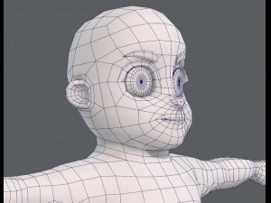 base mesh boy character v06 3D Model