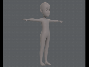 base mesh boy character v07 3D मॉडल