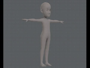 base mesh boy character v07 3D Model