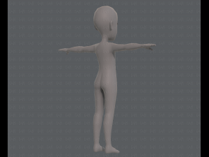 base mesh boy character v07 3D मॉडल