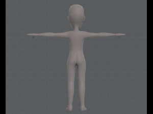 base mesh boy character v07 3D मॉडल