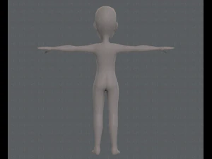 base mesh boy character v07 3D Model