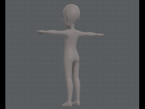 base mesh boy character v07 3D मॉडल