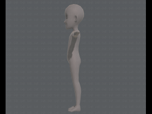 base mesh boy character v07 3D मॉडल