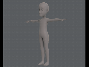 base mesh boy character v07 3D मॉडल