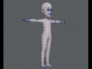 base mesh boy character v07 3D मॉडल