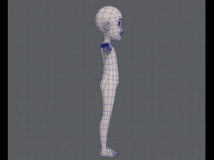 base mesh boy character v07 3D Model