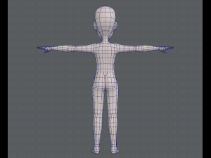 base mesh boy character v07 3D मॉडल