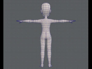 base mesh boy character v07 3D Model