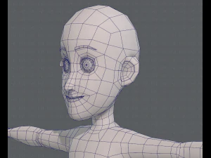base mesh boy character v07 3D Model