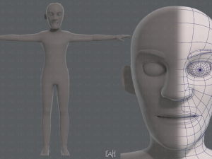 base mesh old man character v03 3D मॉडल