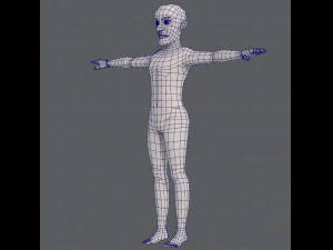 base mesh old man character v03 3D Model
