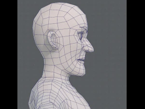 base mesh old man character v03 3D Model