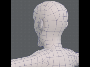 base mesh old man character v03 Modelo 3D
