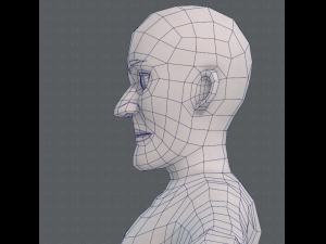 base mesh old man character v03 Modelo 3D