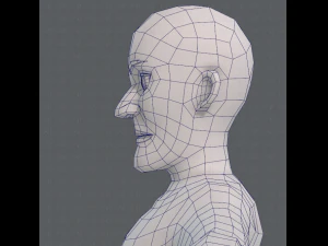 base mesh old man character v03 3D Model