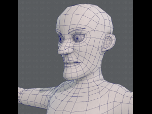base mesh old man character v03 Modelo 3D