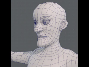 base mesh old man character v03 3D Model