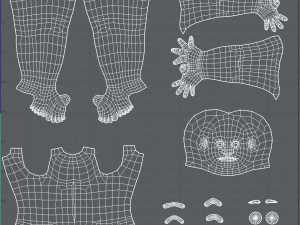 base mesh old man character v03 Modelo 3D