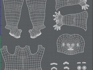base mesh old man character v03 3D Model