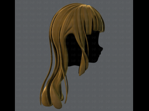 3d hair style for girl v34 3D मॉडल