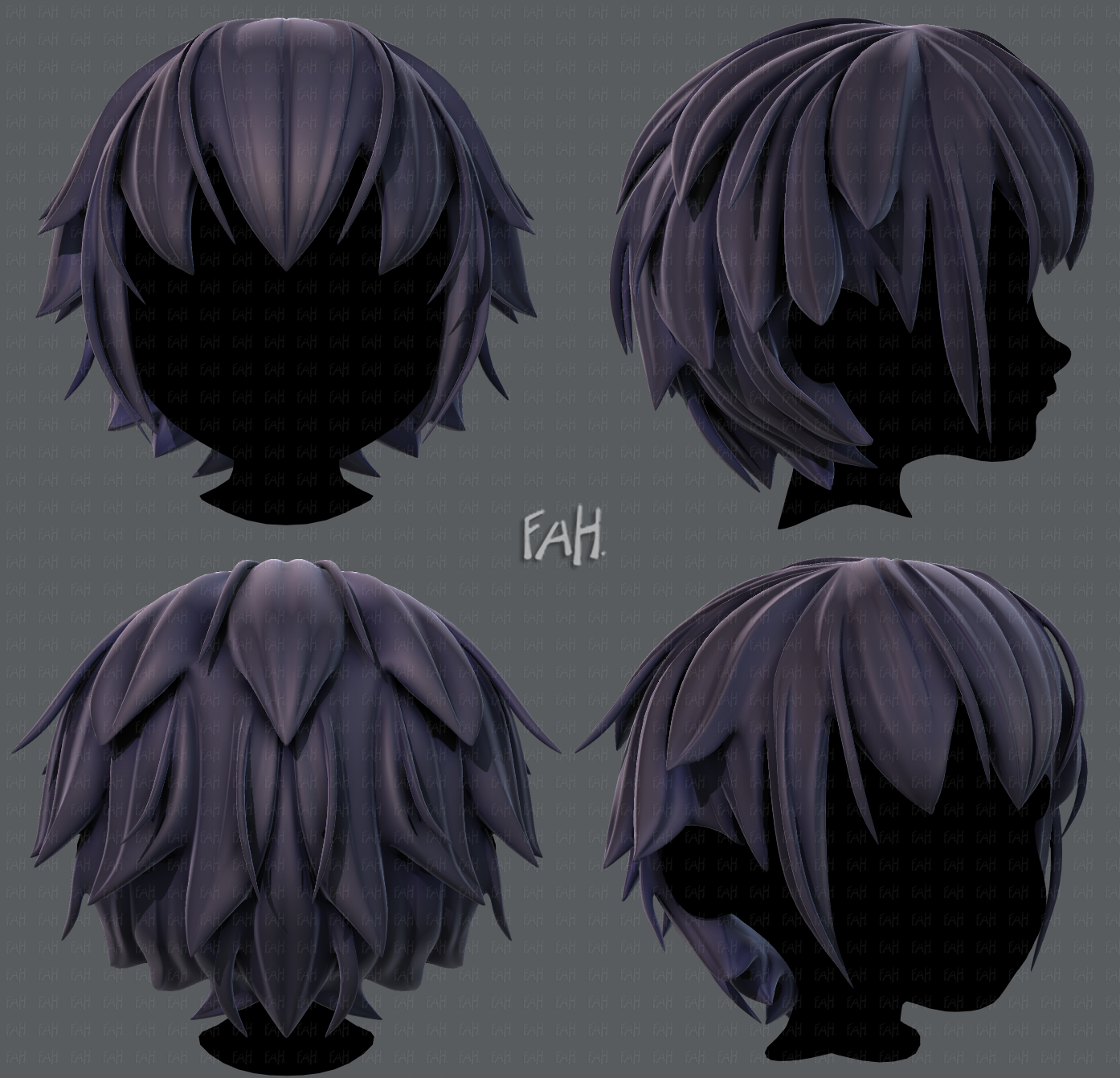 3d hair style for boy v34 3D Model in Other 3DExport
