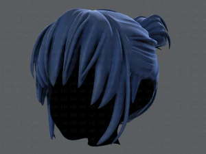 3d hair style for girl v35 3D Model