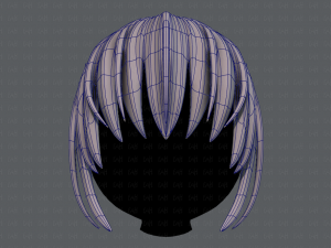 3d hair style for girl v35 3D 模型