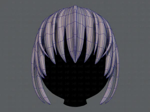 3d hair style for girl v35 3D Model