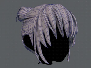 3d hair style for girl v35 3D Model