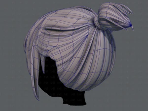 3d hair style for girl v35 3D Model