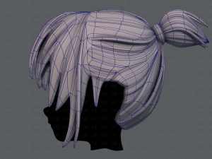 3d hair style for girl v35 3D 模型