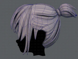 3d hair style for girl v35 3D Model