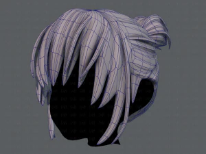 3d hair style for girl v35 3D Model