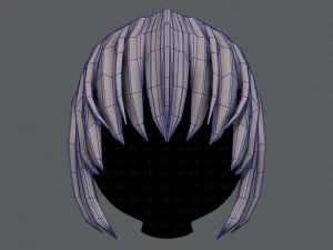 3d hair style for girl v35 3D Model