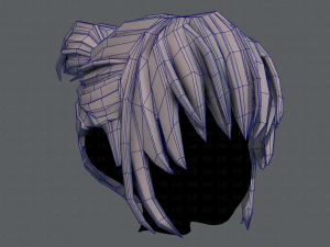 3d hair style for girl v35 3D Model
