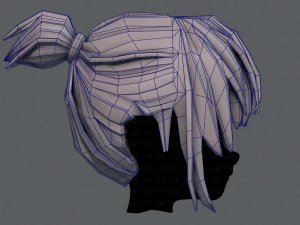 3d hair style for girl v35 3D Model