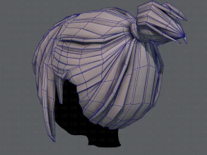 3d hair style for girl v35 3D Model