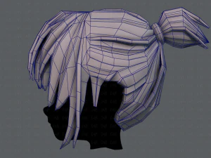 3d hair style for girl v35 3D Model