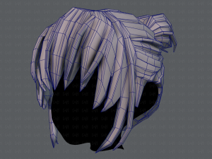3d hair style for girl v35 3D 模型