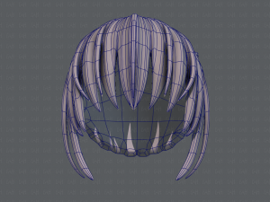 3d hair style for girl v35 3D 模型