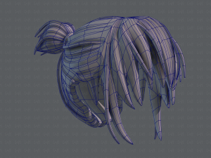 3d hair style for girl v35 3D 模型