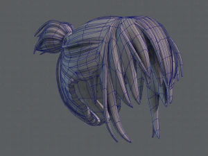 3d hair style for girl v35 3D Model