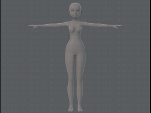 base mesh woman 11 3D मॉडल