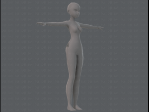 base mesh woman 11 3D मॉडल