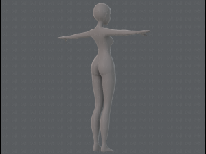 base mesh woman 11 3D मॉडल