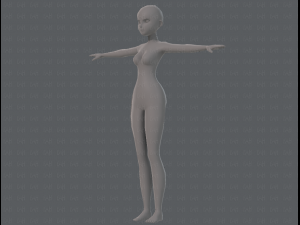 base mesh woman 11 3D मॉडल
